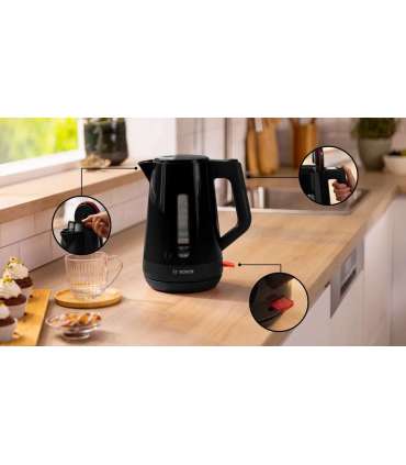 Bosch Kettle TWK1M123 Electric 2400 W 1.7 L Plastic 360° rotational base Black