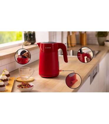 Bosch Kettle TWK2M164 MyMoment Electric 2400 W 1.7 L Plastic 360° rotational base Red
