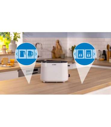 Bosch Compact Toaster TAT2M121 MyMoment Power 950 W Number of slots 2 Housing material Plastic White