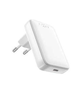 FIXED Slim USB-C Travel Charger, GaN, PD support, 30W, White Fixed
