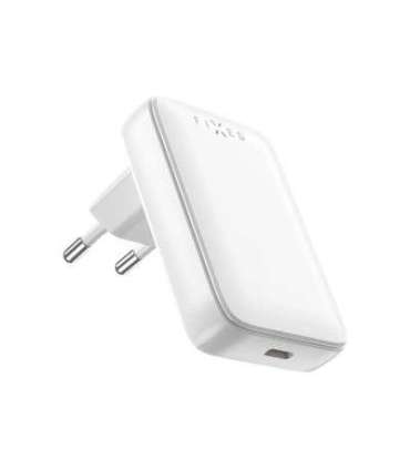 FIXED Slim USB-C Travel Charger, GaN, PD support, 30W, White Fixed