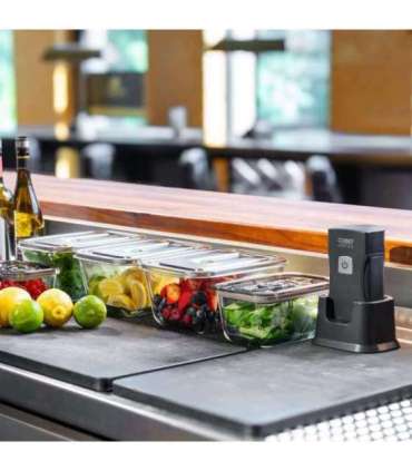 Caso Professional Hand Vacuum Sealer with Accessories Vacu OneTouch Pro Set Power 20 W Black