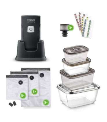 Caso Professional Hand Vacuum Sealer with Accessories Vacu OneTouch Pro Set Power 20 W Black