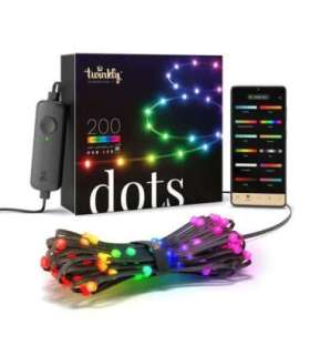 Twinkly Dots Smart LED 200 RGB, 10m, Black wire|Multicolor