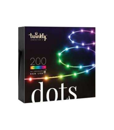 Twinkly Dots Smart LED 200 RGB, 10m, Black wire|Multicolor