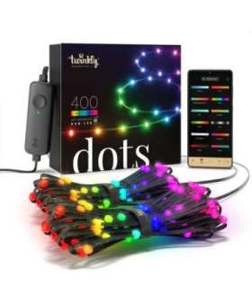 Twinkly Dots Smart LED 400 RGB, 20m, Black wire|Multicolor
