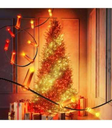 Twinkly Candies 100 Candle-shaped RGB LEDs, USB-C|Green Wire