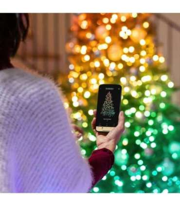 Twinkly Candies 100 Candle-shaped RGB LEDs, USB-C|Green Wire