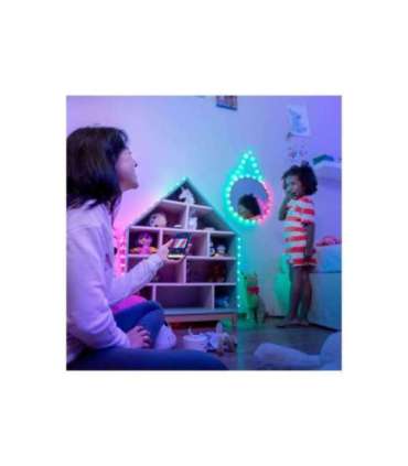 Twinkly Candies 100 Heart-shaped RGB LEDs, Clear Wire, USB-C