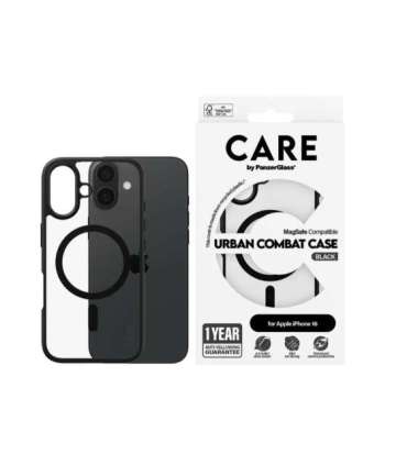 CARE Flagship Case Back cover Apple iPhone 16 Recycled plastic Black MagSafe