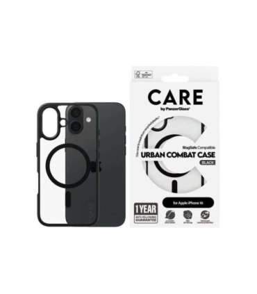 CARE Flagship Case Back cover Apple iPhone 16 Recycled plastic Black MagSafe