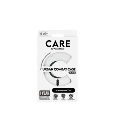 CARE by PanzerGlass Case Flagship Back protection Apple iPhone 16 Plus Recycled plastic Transparent/Black |