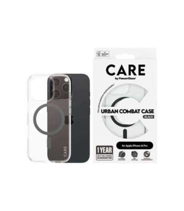 CARE Flagship Case Back cover Apple iPhone 16 PRO Recycled plastic Black MagSafe