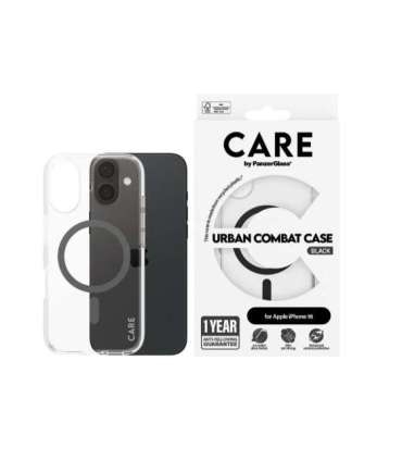 CARE Flagship Case Back cover Apple iPhone 16 Recycled plastic Black MagSafe
