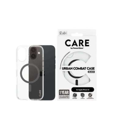 CARE Flagship Case Back cover Apple iPhone 16 Recycled plastic Black MagSafe