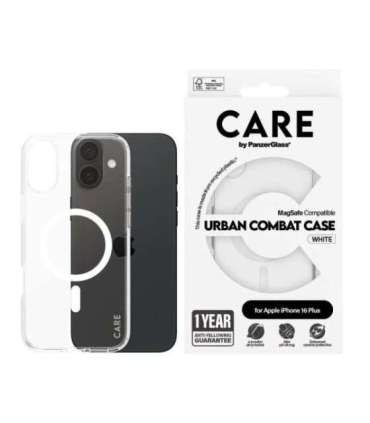 CARE by PanzerGlass Case Flagship Back protection Apple iPhone 16 Plus Recycled plastic White MagSafe