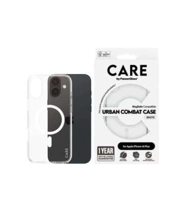 CARE by PanzerGlass Case Flagship Back protection Apple iPhone 16 Plus Recycled plastic White MagSafe