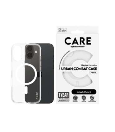 CARE Flagship Case Back cover Apple iPhone 16 Recycled plastic White MagSafe
