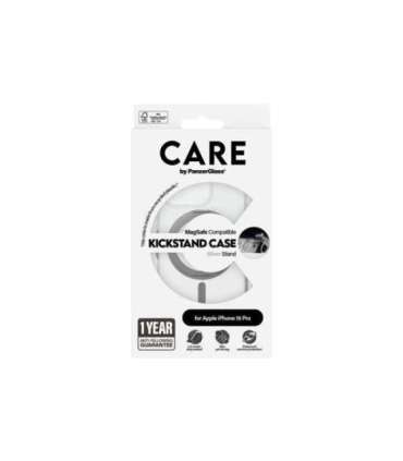 CARE Feature Case Back cover Apple iPhone 16 PRO Recycled plastic Silver Kickstand & MagSafe