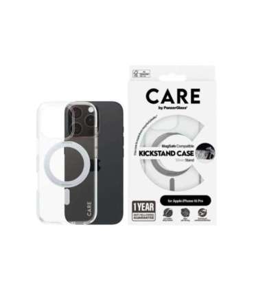 CARE Feature Case Back cover Apple iPhone 16 PRO Recycled plastic Silver Kickstand & MagSafe