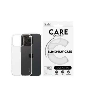 CARE Fashionable Case Back cover Apple iPhone 16 PRO Recycled plastic Transparent X-Ray Soft Basic