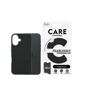 CARE Fashionable Case Back cover Apple iPhone 16 Recycled plastic Black