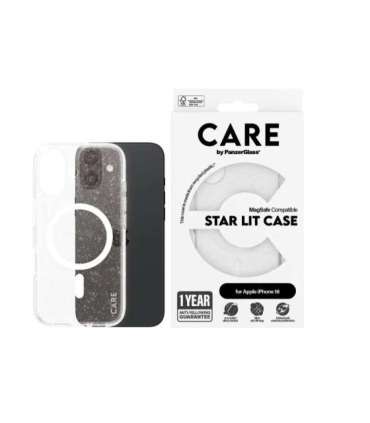 CARE Flagship Case Back cover Apple iPhone 16 Recycled plastic White Urban Combat Star Lit with MagSafe