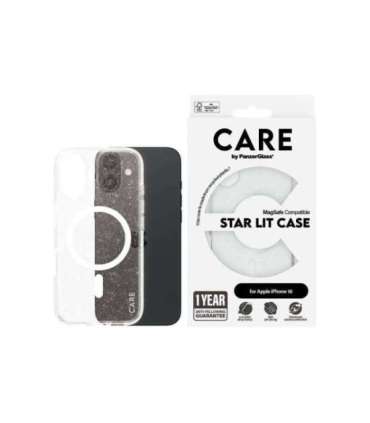 CARE Flagship Case Back cover Apple iPhone 16 Recycled plastic White Urban Combat Star Lit with MagSafe