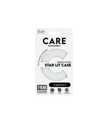 CARE Flagship Case Back cover Apple iPhone 16 Recycled plastic White Urban Combat Star Lit with MagSafe