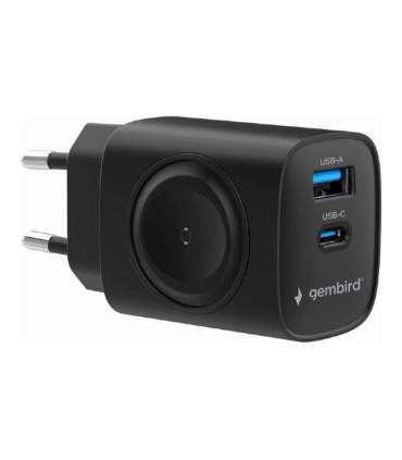 Gembird 2-in-1 20 W Apple Watch and Phone Fast Charger TA-UC-PDQCW20-01-BK