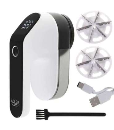 Adler Lint remover LCD AD 9618 White/Black Rechargeable battery