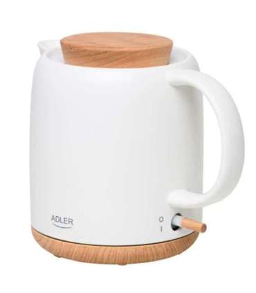 Adler Electric Kettle AD 1304 Electric 1200 W 1 L Ceramic 360° rotational base White
