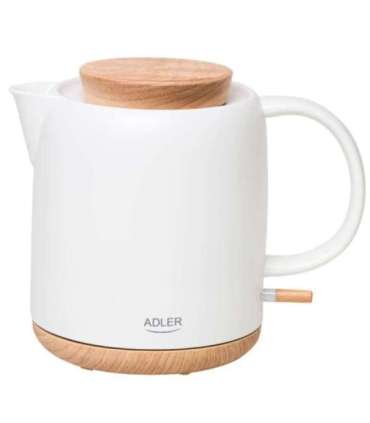 Adler Electric Kettle AD 1304 Electric 1200 W 1 L Ceramic 360° rotational base White