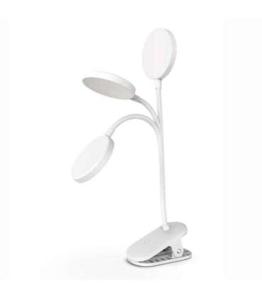 ColorWay LED Table Lamp Flexible and Clip 2 with Built-in Battery CW-DL10FCB-W