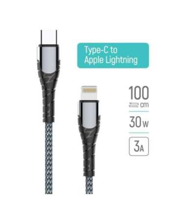 ColorWay Cable Type-C - Apple Lightning (PD Fast Charging) 3.0А (30W), 1m CW-CBPDCL033-GR