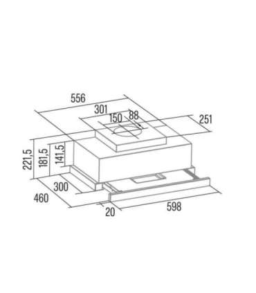 CATA Hood CAMPANA TFH 6830 GWH Telescopic Energy efficiency class A+++ Width 60 cm 795 m³/h Touch control |