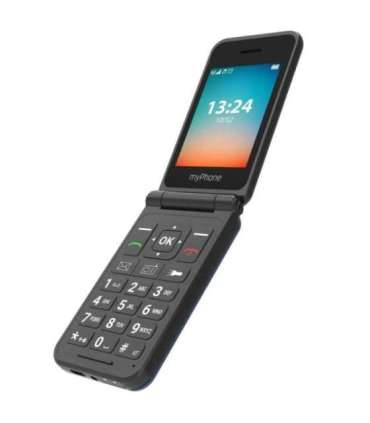 myPhone Flip LTE Black 2.8 " TFT 48 MB 128 MB 3G Bluetooth 2.1 USB version Type-C Built-in camera