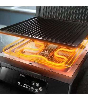 Philips Contact Grill HD6307/70 7000 series Table 2200 W Black