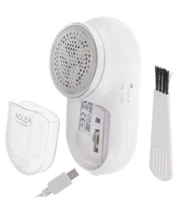 Adler Lint Remover AD 9621 White Rechargeable battery 2 W