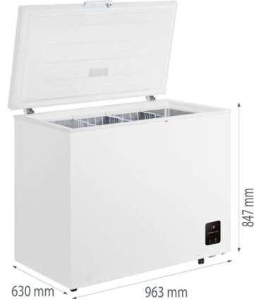 Gorenje Freezer FH25EAW Energy efficiency class E Chest Free standing Height 84.7 cm Total net capacity 248