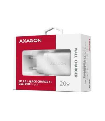 AXAGON Wallcharger 2x port (USB-A + USB-C), 20W ACU-PQ20W