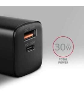 AXAGON Sil wallcharger 2x port (USB-A + USB-C), 30W ACU-PQ30
