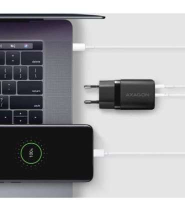 AXAGON Sil wallcharger 2x port (USB-A + USB-C), 30W ACU-PQ30
