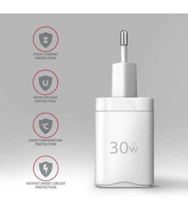 AXAGON Wall Charger 2x port (USB-A+USB-C), 30W ACU-PQ30W