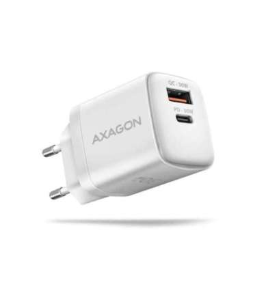 AXAGON Wall Charger 2x port (USB-A+USB-C), 30W ACU-PQ30W