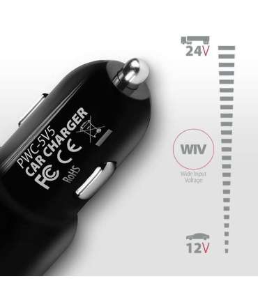 AXAGON Dual car charger, 24W PWC-5V5