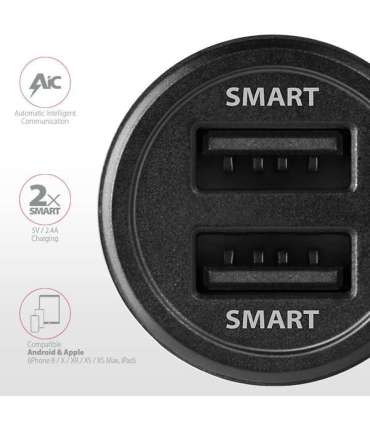 AXAGON Dual car charger, 24W PWC-5V5