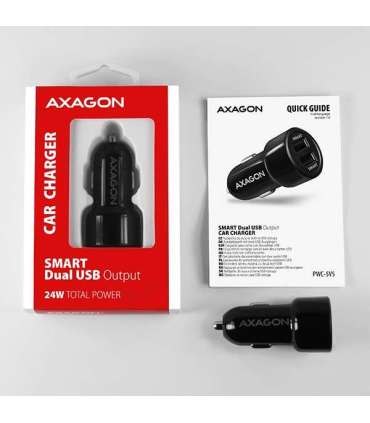 AXAGON Dual car charger, 24W PWC-5V5
