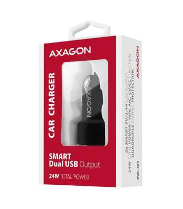 AXAGON Dual car charger, 24W PWC-5V5