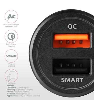 AXAGON Dual car charger, 31.5W PWC-QC5